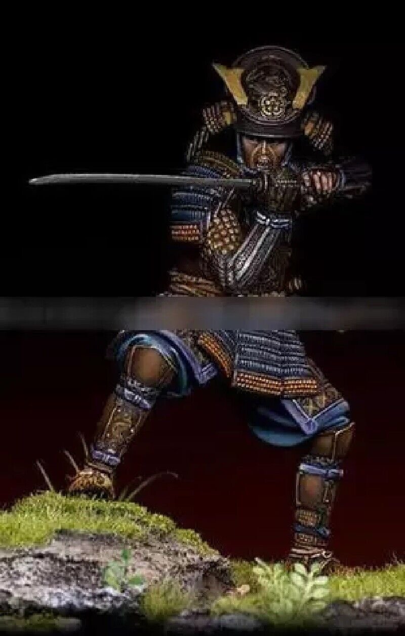 1/24 75mm Resin Figure Model Kit Japanese Warrior Samurai Unpainted Unassambled