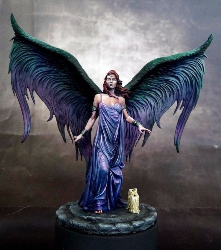 1:24 75mm Resin Figure Model Kit Sexy Girl Twilight &ETH;�ngel Unassambled Unpainted