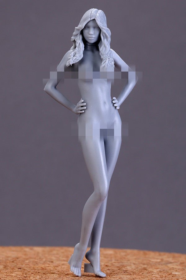 1/24 Scale 75mm Resin Figure Model Kit Car Sexy Girl Female Unassambled