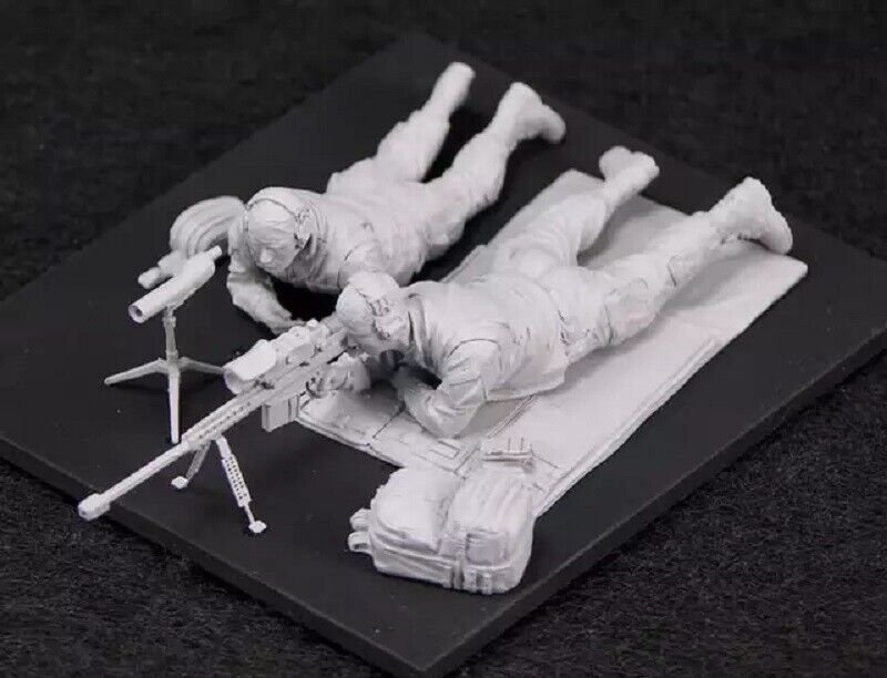 1/35 Resin Figure Model Kit Modern US Soldiers Sniper Team Unpainted Unassambled