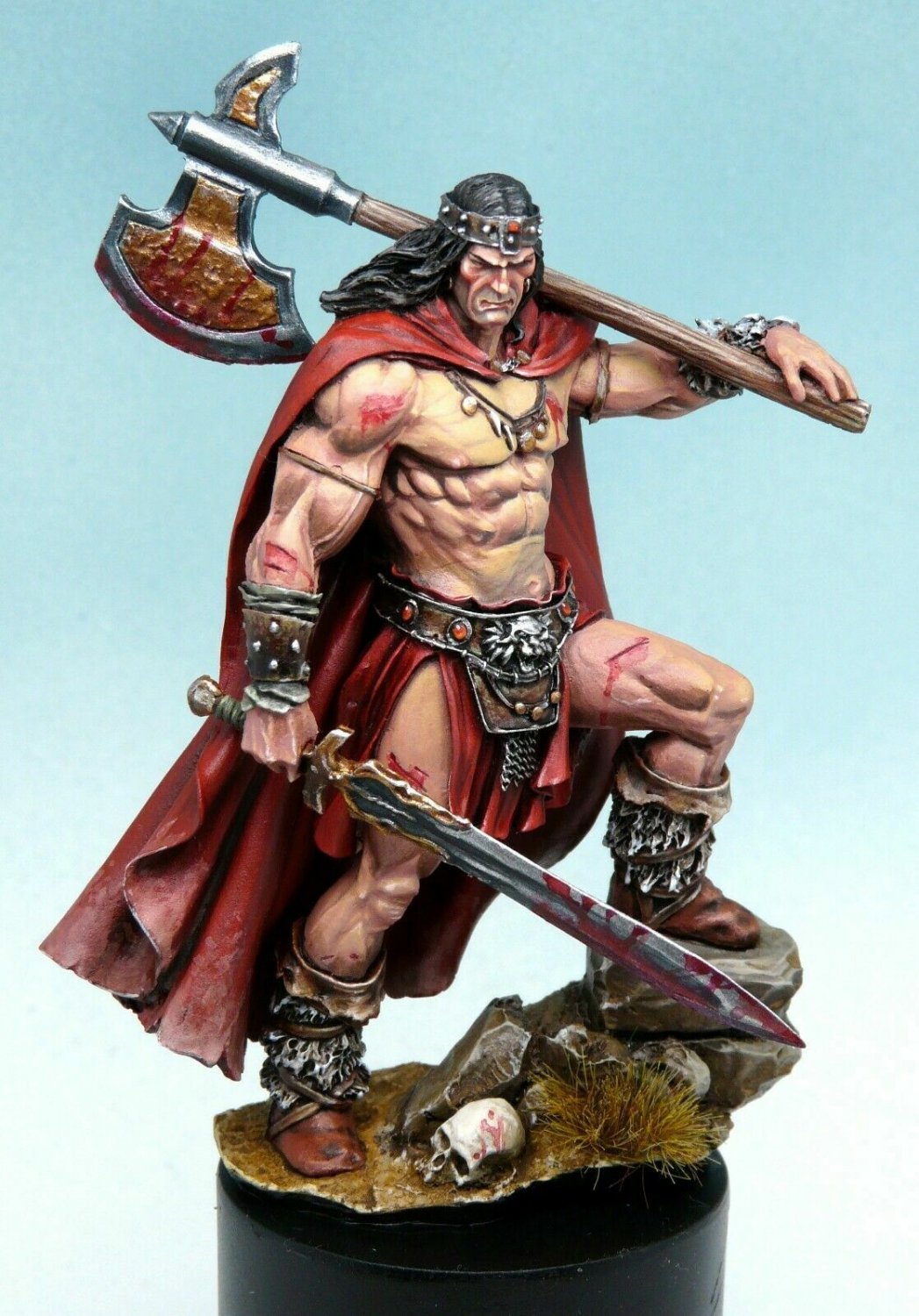 1:24 75mm Resin Figure Model Kit Barbarian King Warrior Unassambled Unpainted