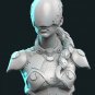 1/10 80mm BUST Resin Figure Model Kit Sexy Girl Soldier CyberPunk Unpainted