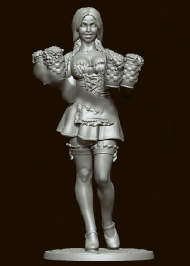 1/24 Resin Figure Model Kit Sexy Girl Female Waitress Unpainted Unassambled