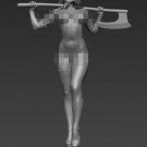 1/24 75mm Resin Figure Model Kit Girl Invincible Warrior Unassambled Unpainted