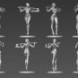 1/24 75mm Resin Figure Model Kit Girl Invincible Warrior Unassambled Unpainted