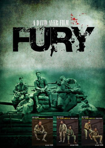 1:35 Resin Figure Kit Model WW2 US FURY Tank Crew With 5 Soldiers Unpainted