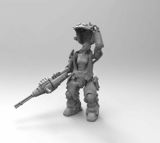1/35 Scale Resin Figure Model Kit Science fiction robot Unassambled Unpainted