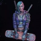 1/10 BUST Resin Model Kit Sexy Girl Female Skater CyberPunk Unpainted X0050