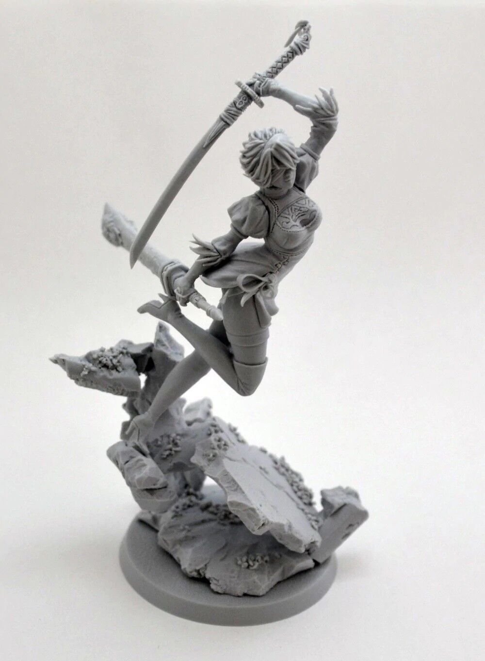 1/24 75mm Resin Figure Model Kit Sexy Girl With Sword Beauty Ancient Soldier Toy