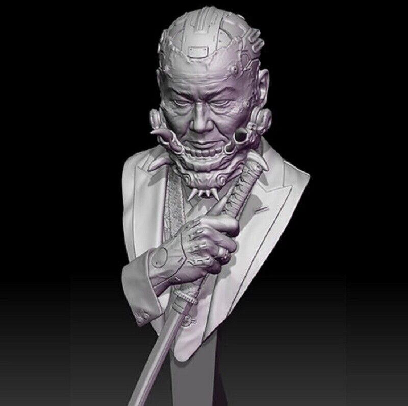 1/10 BUST Resin Figure Model Kit Japanese Warrior Assassin CyberPunk Unpainted