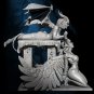 1/8 220mm 3D Print Figure Model Kit Sexy Girls Demon & Angel Fantasy Unpainted