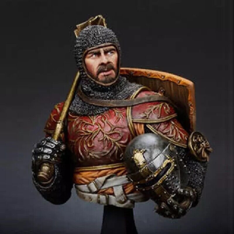 1/10 Resin Figure Model Kit Bust Italian Horseman w/ Mace 14th c. Unpainted