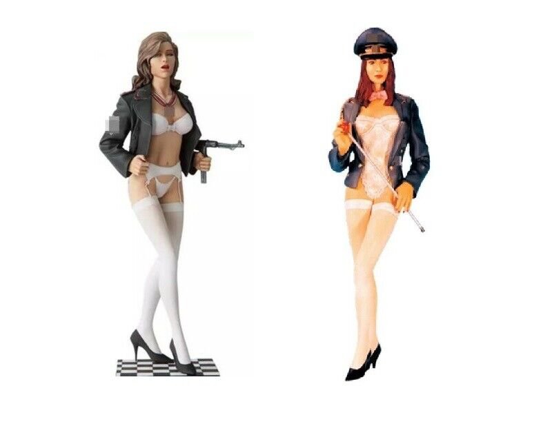 1/9 2pcs Resin Figure Model Kit Sexy Girls German Soldiers Luftwaffe WWII Unpain