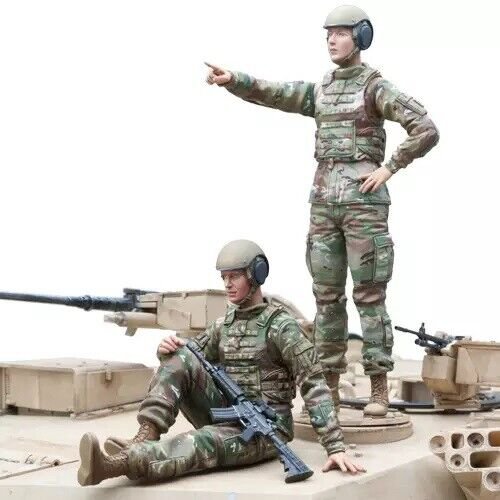 1/16 Resin Figure Model Kit Modern US Army Female Tank Crew Unpainted