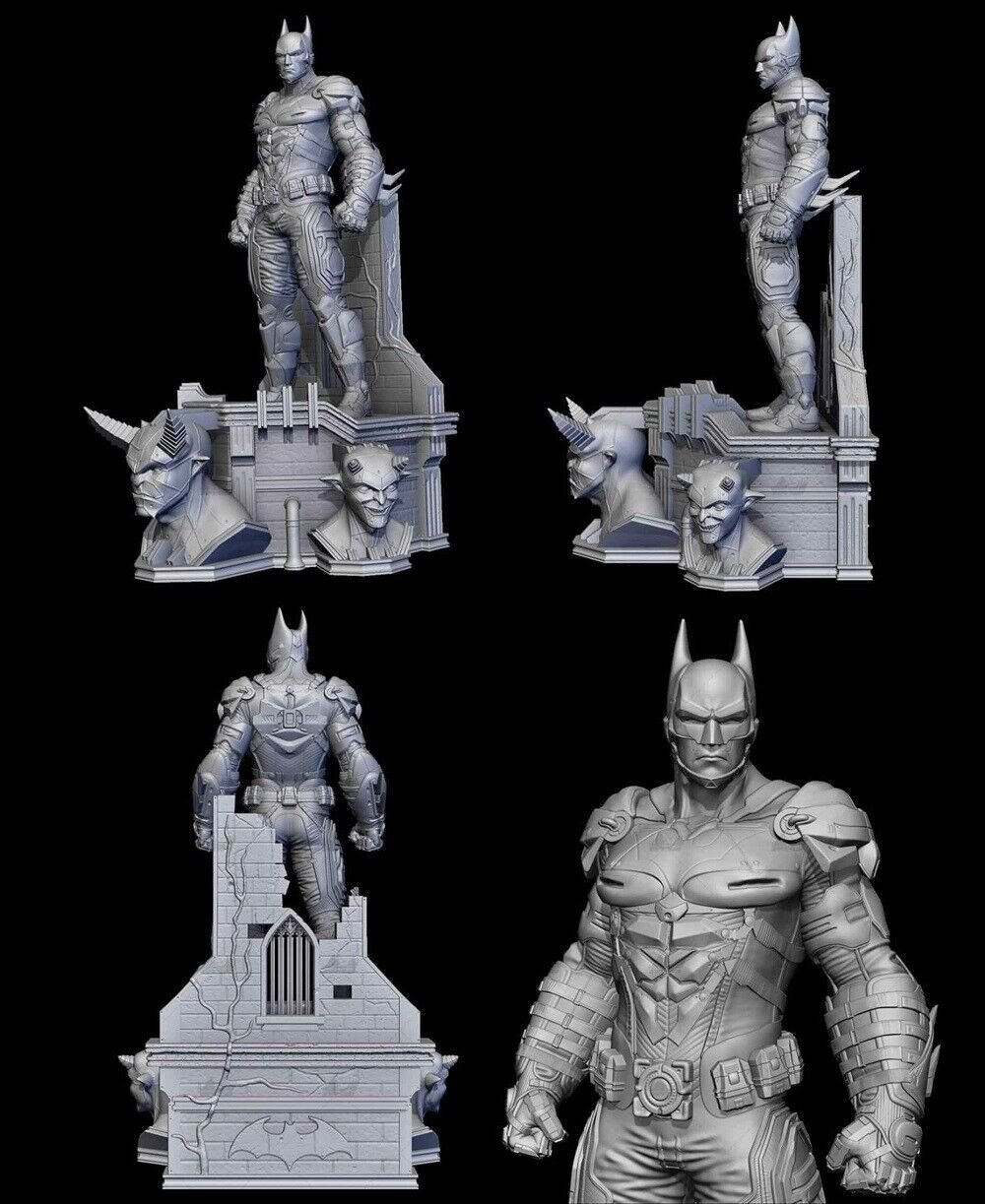 1/8 300mm 3D Print Figure Model Kit Warrior SuperHero Batman Unpainted