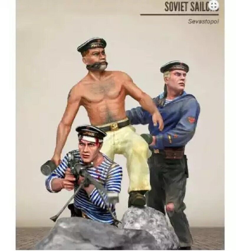1/35 Resin Figure Model Kit Soviet Sailors Battle of Sevastopol WWII Unpainted