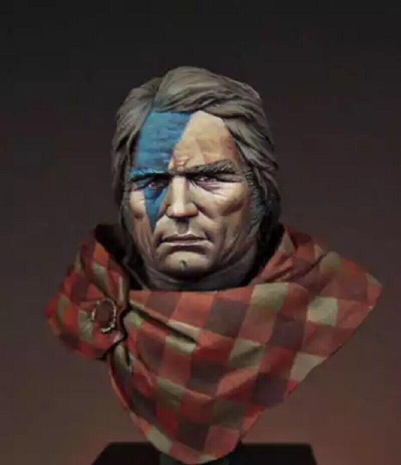 1/12 BUST Resin Figure Model Kit Native American Indian Warrior Unpainted