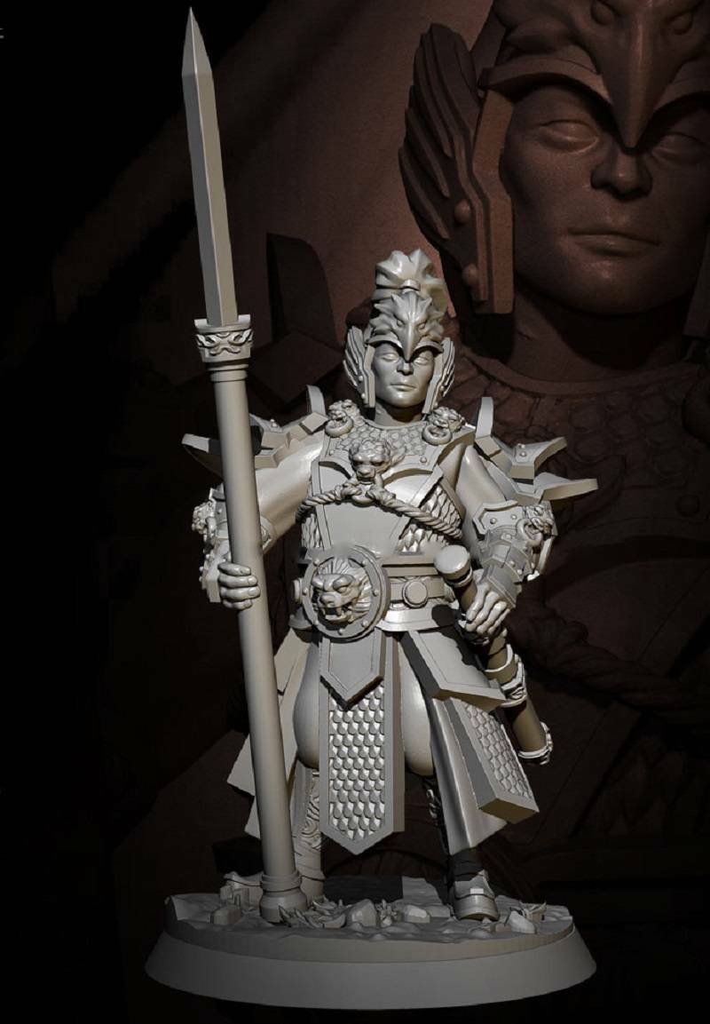 1/32 55mm Resin Figure Model Kit Warrior Chinese General Fantasy Unpainted