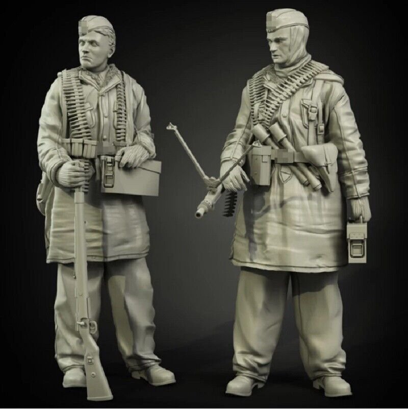 1/35 Resin Figure Model Kit German Soldiers Waffen-SS WWII Unpainted Unassambled