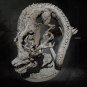 95mm Resin Figure Model Kit Chinese Emperor and Dragon Rider Unpainted X0184
