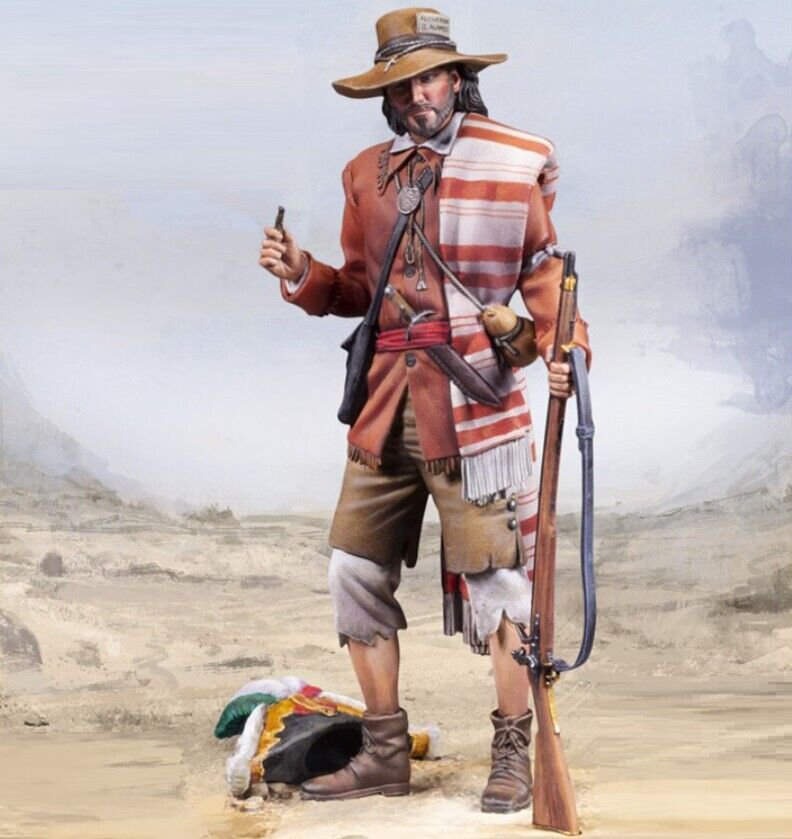1/24 75mm Resin Figure Model Kit Shooter Desert Warrior Hunter Unpainted Unassam