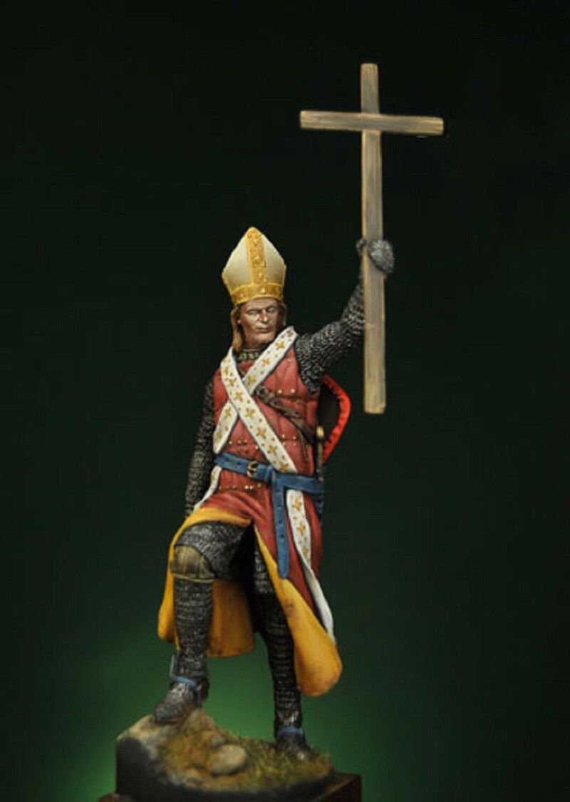 Assembly Unpainted Scale 1/24 75mm Kit Bishop Warrior XIII Century Resin Figure