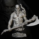 60mm BUST Resin Figure Model Kit Axe Warrior Demon Fantasy Unpainted Unassembled