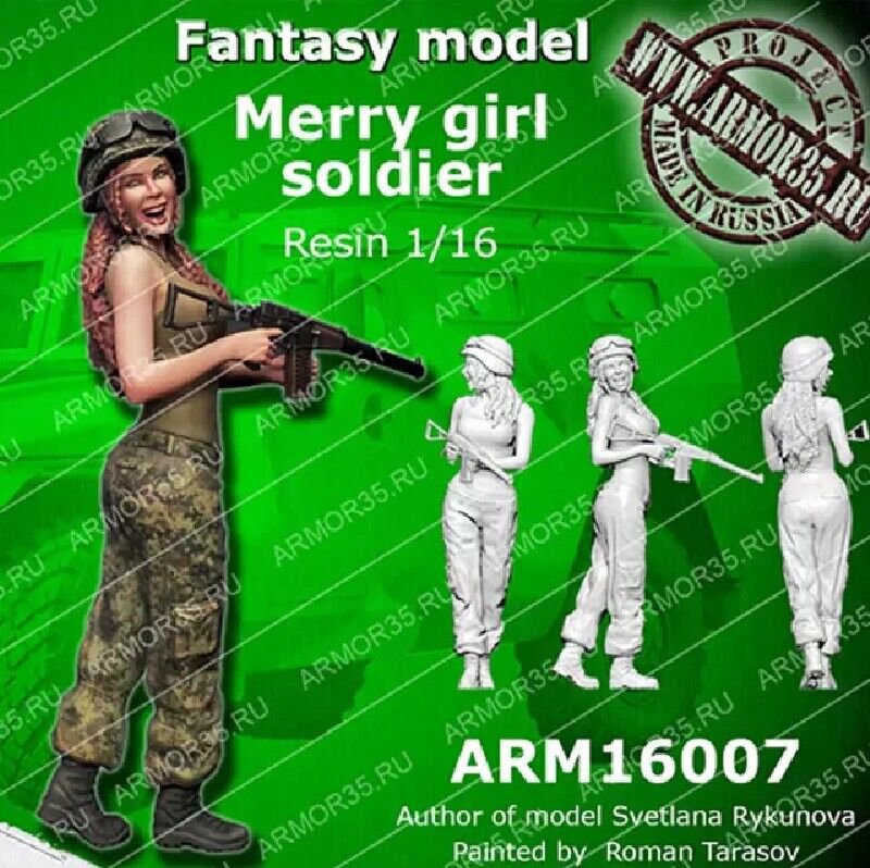 1/16 Resin Figure Model Kit Russian Sexy Girl Woman Soldier Unpainted Unassamble