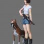 1/28 65mm Resin Figure Model Kit Sexy Girl Shotgun & Dog Mini Unpainted Garage