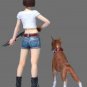 1/28 65mm Resin Figure Model Kit Sexy Girl Shotgun & Dog Mini Unpainted Garage