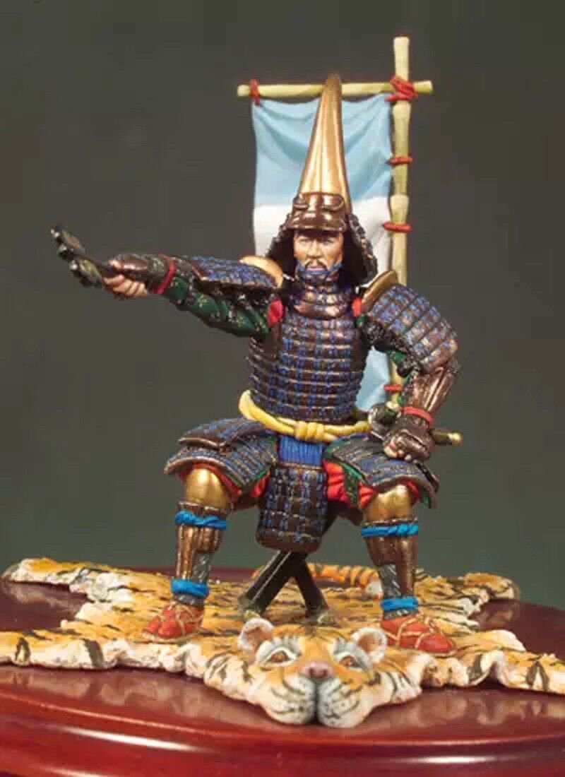 1/32 Resin Figure Model Kit Japanese Samurai Warrior Commander Unpainted Unassam