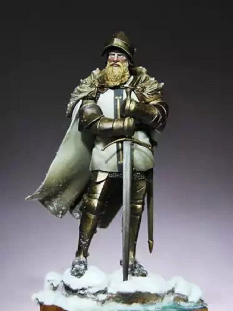 1/24 75mm Resin Figure Model Kit Knight of the Teutonic Order Warrior Unpainted
