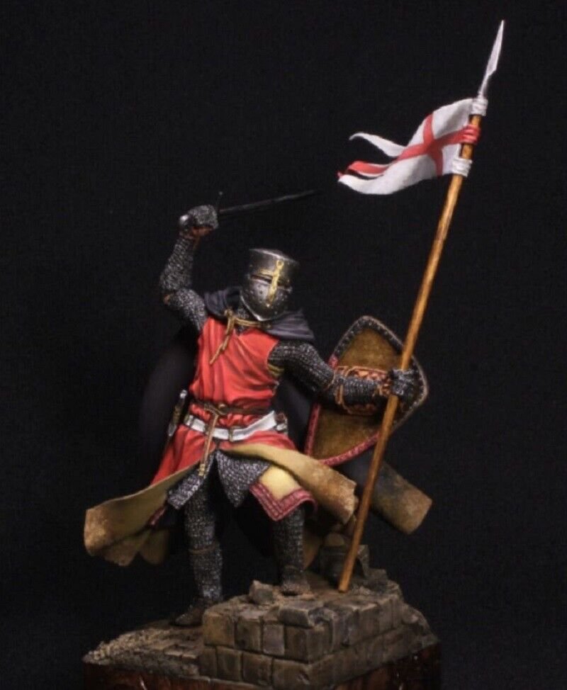 1/24 Resin Figure Model Kit Medieval Knight Crusader Warrior Unpainted