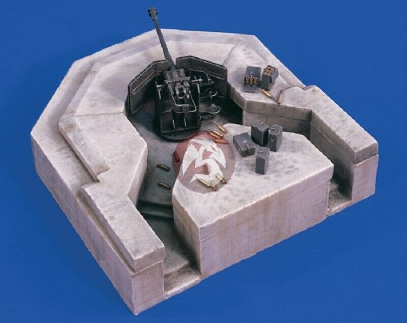 1/35 Resin Figure Model Kit German Bunker (witch gun and boxes) WW2 Unpainted