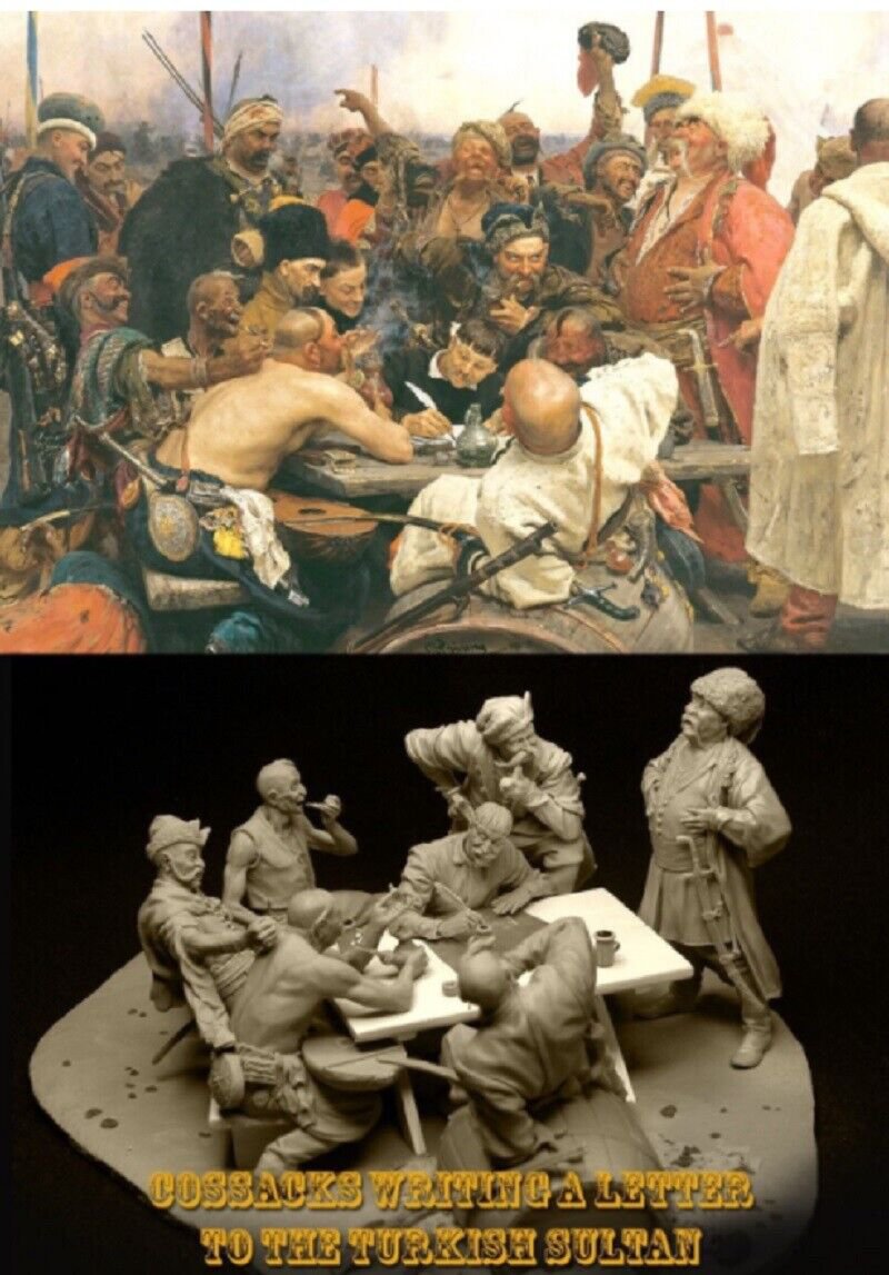 1/24 Resin Figure Model Kit Reply of the Zaporozhian Cossacks Unpainted Unassamb
