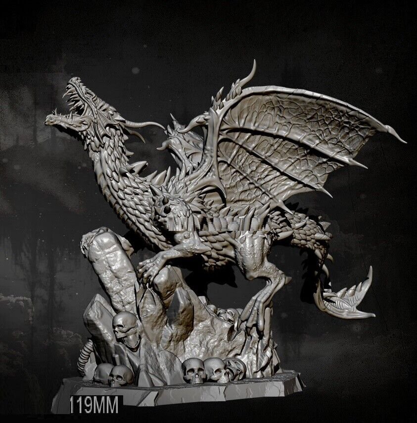 Width 119mm Resin Figure Model Kit Dragon King Unpainted Unassambled
