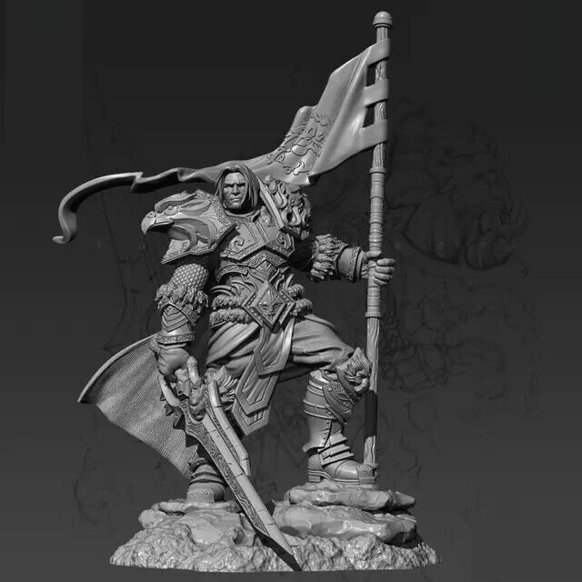 1/24 75mm Resin Figure Model Kit Warrior Barbarian Leader Unpainted Unassambled