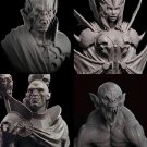 1/10 4pcs BUST Resin Figure Model Kit Vampire Warriors Night Demons Unpainted