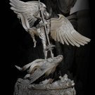 85mm Resin Figure Model Kit Warrior Angel and Serpent Dragon Unpainted
