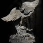 85mm Resin Figure Model Kit Warrior Angel and Serpent Dragon Unpainted