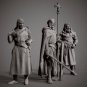 1/24 75mm Resin Figure Model Kit Medieval Knights Warriors Crusaders Unpainted