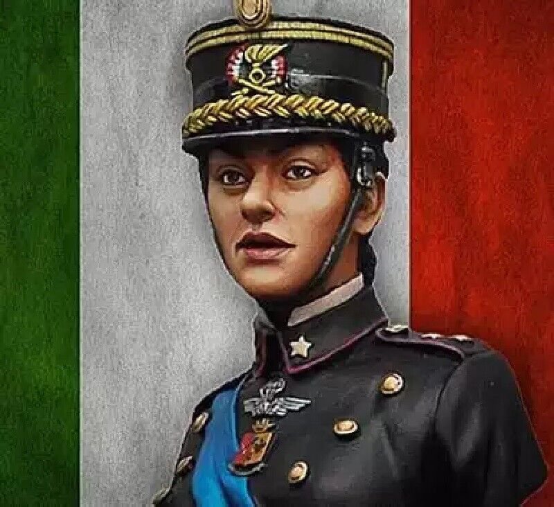 1/12 Resin Figure Model Kit Bust Italy Military Sexy Girl Unassambled Unpainted