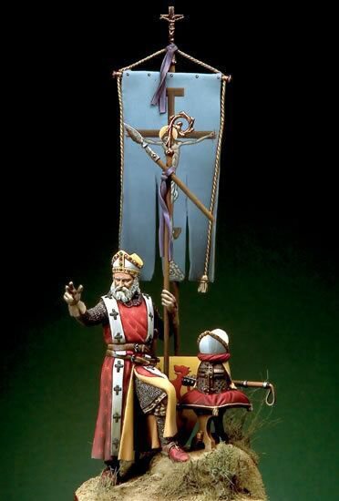 1/32 54mm Resin Figure Model Kit Medieval Bishop Warrior (no base) Unpainted