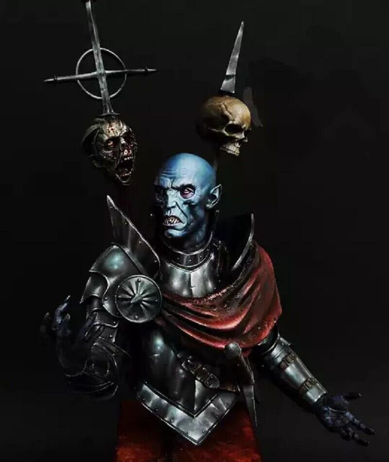1/10 150mm BUST Resin Figure Model Kit Dark Elf Sorcerer Necromancer Unpainted