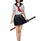 1/8 Resin Figure Model Kit Japanese Girl Schoolgirl Samurai Unpainted Unassamble