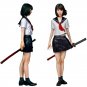 1/8 Resin Figure Model Kit Japanese Girl Schoolgirl Samurai Unpainted Unassamble