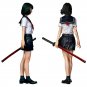 1/8 Resin Figure Model Kit Japanese Girl Schoolgirl Samurai Unpainted Unassamble