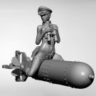 1/18 Resin Figure Model Kit Sexy Girl German Soldier Luftwaffe WWII Unpainted
