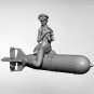 1/18 Resin Figure Model Kit Sexy Girl German Soldier Luftwaffe WWII Unpainted
