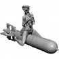 1/18 Resin Figure Model Kit Sexy Girl German Soldier Luftwaffe WWII Unpainted